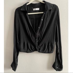 Hollister Crop Button Up Shirt